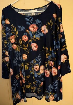 Motherhood Maternity Multicolor Floral 3/4 Sleeve Top Tunic SZ XL Boho Fairycore - Image 1 of 4