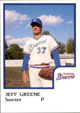 1986 Sumter Braves ProCards 6 Jeff Greene Dayton Tipp City Ohio OH Baseball Card