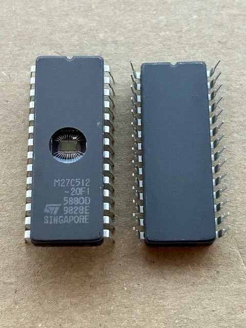 1 Stück Integrierte Schaltung STM - M27C512-20F1 - WDIP28 - UV-Eprom - Image 1 of 1