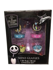 Disney Tim Burton The Nightmare Before Christmas 4 Pc Mini Glasses Shot Barware - Picture 1 of 4