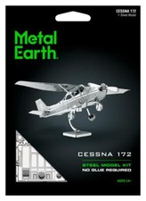 Fascinations Metal Earth Cessna Skyhawk 172 Aircraft 3D Steel Puzzle Model Kit