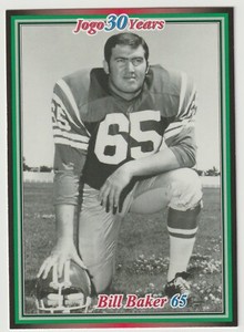 2010 Jogo CFL Bill Baker Card #195 Saskatchewan Roughriders Greats of the Past