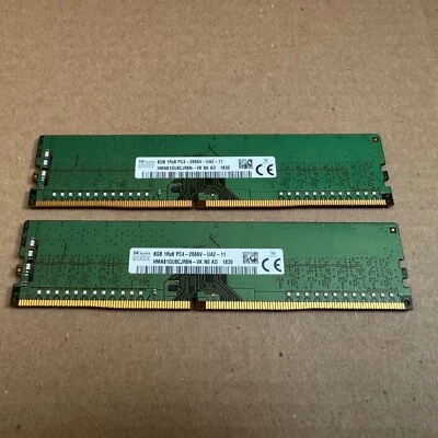 SK Hynix 16GB (2x8GB) DDR4 2666MHz Desktop Ram Memory (HMA81GU6CJR8N-VK) Tested! - Image 1 of 3