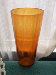Blenko AMBER Glass vase 13” Large #366L 1950s Vintage - Picture 1 of 3