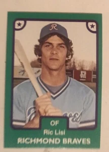 RIC Lisi Richmond (Atlanta) Braves 1984 Baseballkarte Pittsfield Massachusetts - Bild 1 von 2