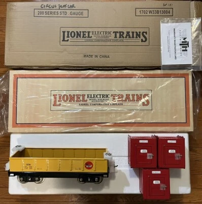 + Lionel MTH Standard Tinplate 212 Circus Gondola with Containers 11-30151 *H - Image 1 of 4