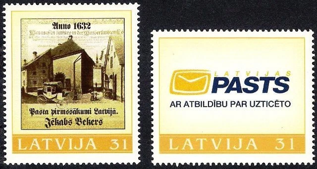 Latvia 2006 (12) My stamp - Post service of Latvia - History - Image 1 of 1