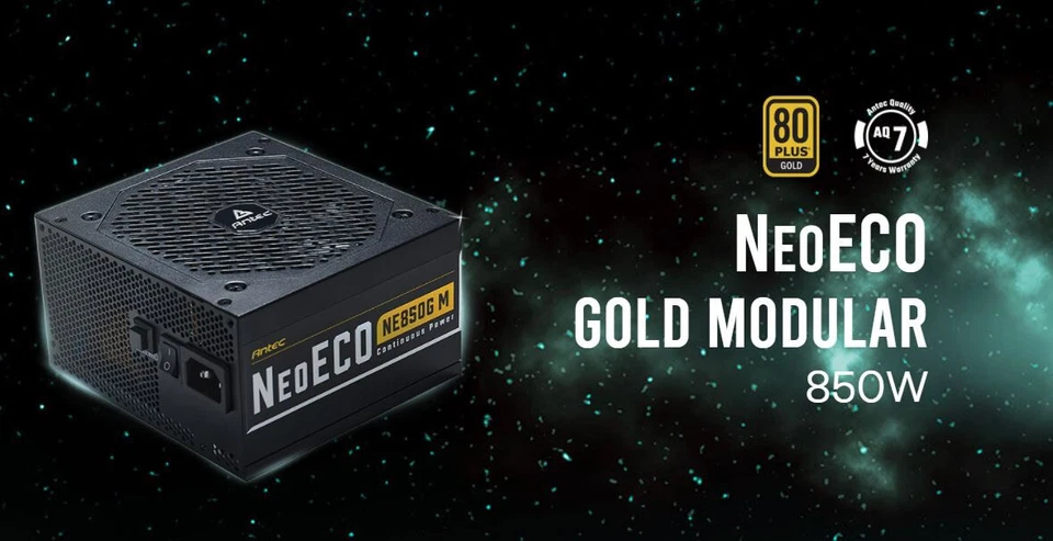 Antec NE 850w 80+ Gold, Fully-Modular, LLC DC, 1x EPS 8PIN, 120mm Silent Fan, Ja - Image 1 of 1