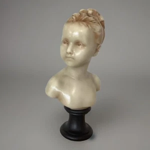 Wax bust 19th century after J.A Houdon Louise Brongniart turned wood foot - Picture 1 of 8