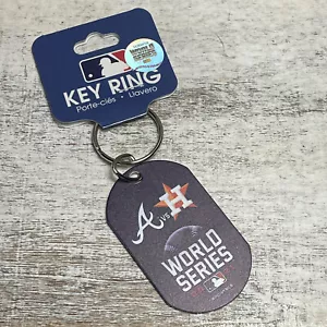 MLB Braves VS Astros Metal Key Ring Keychain 2021 World Series Authentic New - Picture 1 of 8
