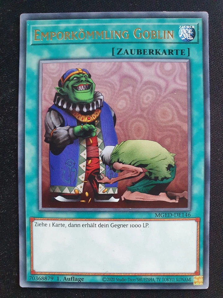 Yu-Gi-Oh! MGED-DE146 Emporkömmling Goblin Rare NM 1st Ed - Bild 1 von 1