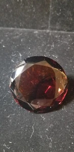 Schmuckdisplay / Briefbeschwerer aus geschliffenem Glas mit Rauchdiamanten - Bild 1 von 5