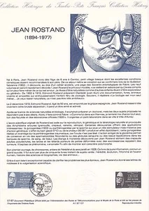 Philatelistisches Dokument 1. Tag: 07- 1987 - Jean Rostand Genetik - Bild 1 von 1