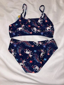Cat & Jack Girls bathing suit set M7/8 - Picture 1 of 7