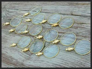 Brass Magnifying Glass Key-chains Pendent Magnifier Key chain lot of 50 unit - Picture 1 of 2