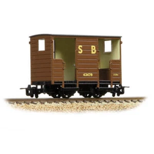 Bachmann 393-101A OO-9 Gauge RNAD Open-End Brake Van Statfold Barn Railway Brown - Picture 1 of 4