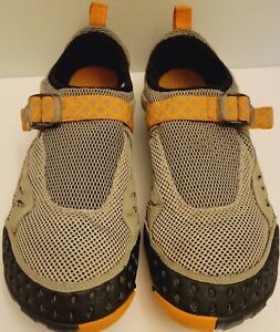 MERRELL Rapid Glove Aluminum Vibram Shoes Men's 9.5 Taupe~Orange  Style 38415