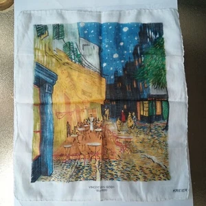 VINTAGE Vincent van gogh kreier handkerchief 1853-1890 The Cafe Terrace at Night - Bild 1 von 7