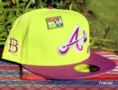 Atlanta Braves MLB x Big League Chew Fitted Hat New Era 59FIFTY Sour Apple - Image 1 of 4