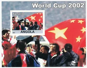 Thematics; Angola 2001 Imperforate Stamp Sheetlet, 2002 Football World Cup - Picture 1 of 1