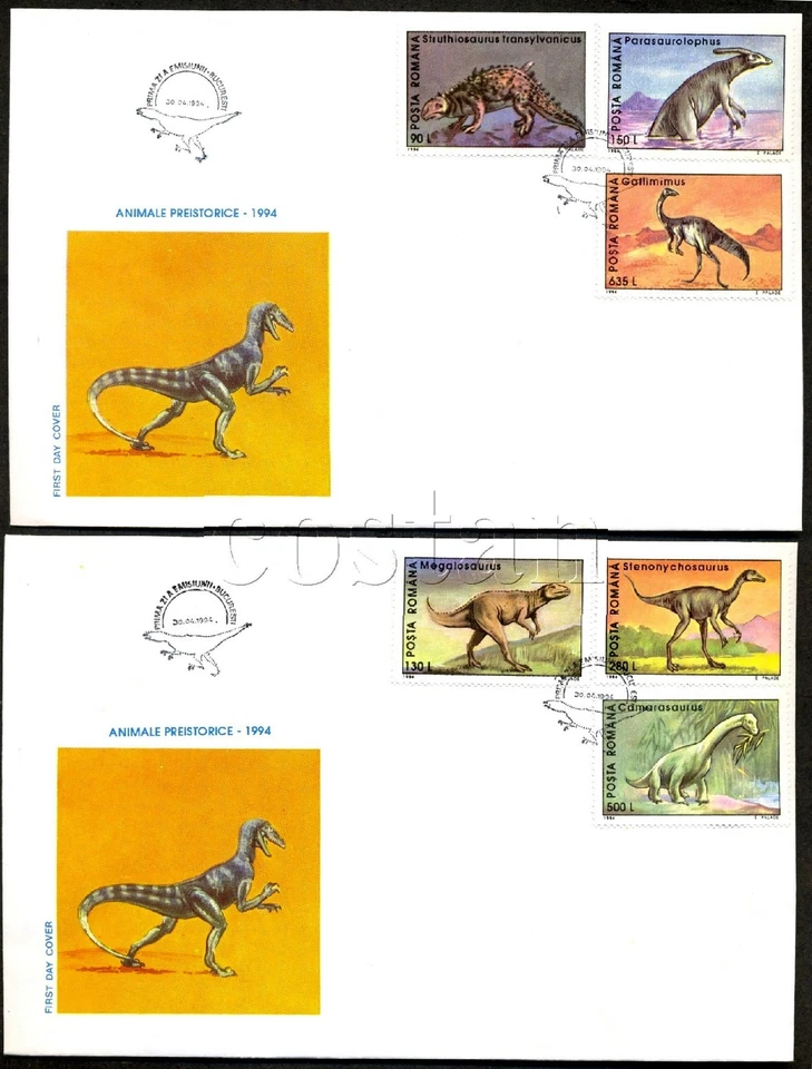 1994 Dinosaurs,Dino,Prehistoric Animals,Dinosaur,Saurier,Romania,Mi.4974,FDC - Image 1 of 1