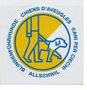 ADESIVO VINTAGE STICKER CANI PER CIECHI CM 11 - Imagen 1 de 1