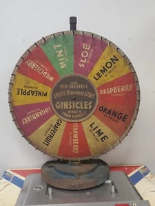 1930's 40's  Old Mr. Boston Ginsicles fruit flavored gin tin cast iron Wheel  - Picture 1 of 23