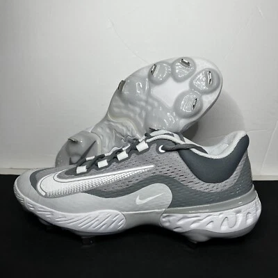 Nike Alpha Huarache Elite 4 Low Gray Baseball Cleats Sz 9.5, 13NEW* DJ6521-012 - Image 1 of 4