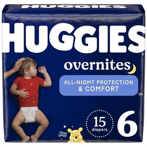 Huggies Overnites Size 6 Nighttime Diapers for Incontinence Protection - Picture 1 of 10
