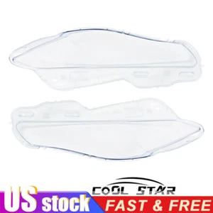 Pair Front Headlamp Headlight Lens Cover Shell Clear For Jaguar XJ XJL 2010-2019 - Bild 1 von 8