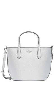 Bolso de mano Kate Spade New York de cuero brillante con luz lunar venta al por menor $329 - Imagen 1 de 6