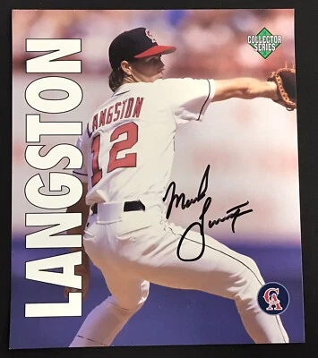 Mark Langston Signed Autographed California Angels Magazine Page Photo - Image 1 of 2