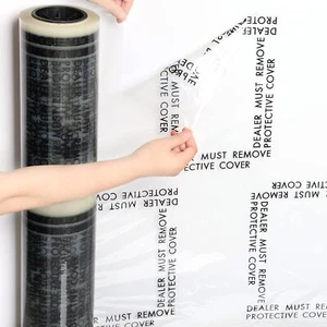 Rollo de película protectora adhesiva desechable de 300 pies para alfombras de coche - Imagen 1 de 9