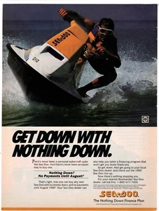 1990 Sea Doo Print Ad Sports Illustrated Get Down With Nothing Down 8.5"x11" - Picture 1 of 1