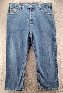 Pantalones de mezclilla vintage Levis 505 para hombre 42x30 Act 40x25 azul calce regular pierna recta 1999 - Imagen 1 de 13