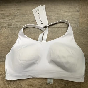 Neu mit Etikett UVP 69 $ Athleta Größe 40 D 40 D weiß Advance Sport High Impact BH Curvy - Bild 1 von 6