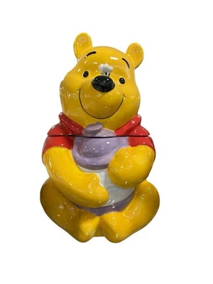 Tarro de galletas Winnie The Pooh nuevo con etiquetas Disney amarillo Pooh Bear cocina cerámica Foto 1 de 4