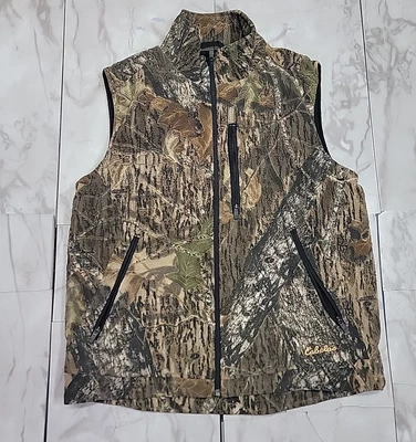 Vintage Cabela's Wind Shear III Mossy Oak Break-Up Lined Fleece Vest Men Medium - Image 1 of 4