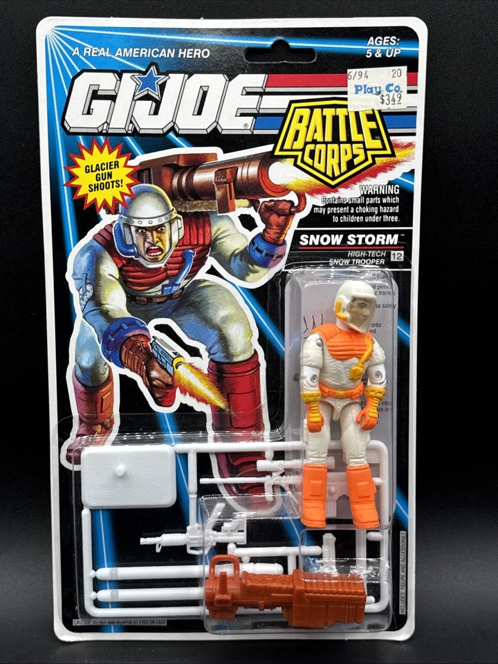 GI JOE Battle Corps 1992 #12 Orange Snow Storm High Tech Snow Trooper sellado Foto 1 de 4
