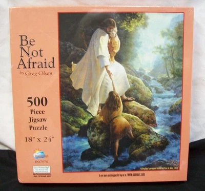 Rompecabezas Be Not Afraid Jesus Greg Olsen 500 piezas 18" x 24" sin usar, en caja sellado Foto 1 de 2