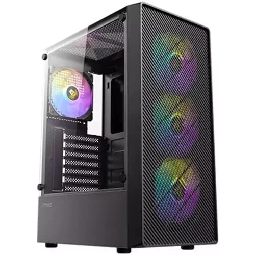Antec AX26 RGB elite ATX mid-tower gaming PC case-BLACK-4 RGB fans