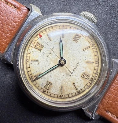 40er Jahre SS Movado Borgel Koffer Handaufzug - Bild 1 von 4