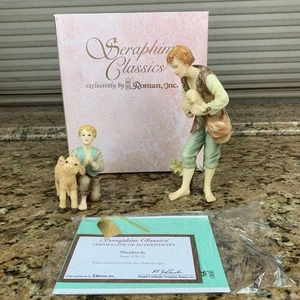 Seraphim Classics Nativity Shepherd Sheep 1997 Roman #78125 Shepherds COA & Box - Picture 1 of 23
