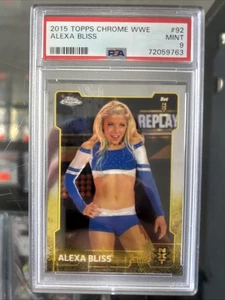 2015 Topps Chrome WWE NXT Alexa Bliss #92 PSA Certified 9 Mint Rookie Card - Picture 1 of 2