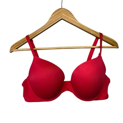 Victoria Secret PINK Women’s Bra 36C Red Wear Everywhere Push Up - Image 1 of 4
