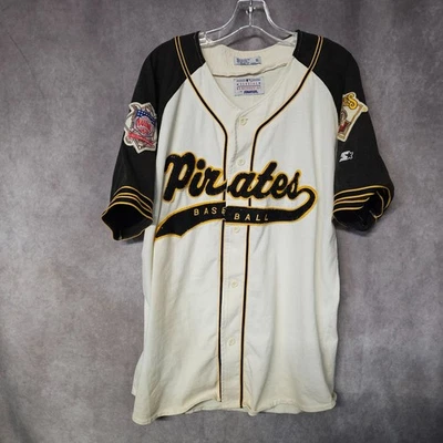 Rare Vintage 90s Starter MLB Pittsburgh Pirates Script Baseball Jersey Mens XL - Image 1 of 4