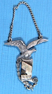 Latvia The badge on the educational 1938 silver 875 AE badge 14 edition, Rare - Picture 1 of 4