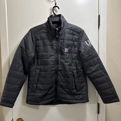 Chaqueta acolchada Carhartt para mujer M gris saqueable D calce relajado ropa de trabajo 0J2208-W Foto 1 de 4