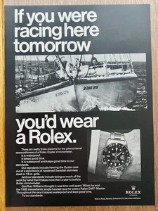 Rolex GMT-Master If you were racing... 1969 Vintage Ad Werbung Reklame - Bild 1 von 1