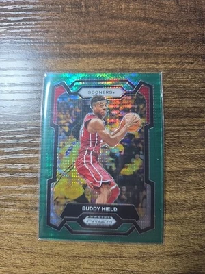 Selecciones de draft Panini Prizm 2024 - Buddy Hield #12 Green Pulsar/25 Foto 1 de 2